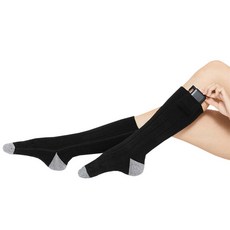 [25년형] 올판 USB 급속 발열 양말 배터리포함 충전식 온열 덧신 버선 온도조절, 프리, 검정색 배터리 세트