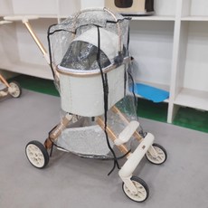 프라홈 개모차 방한 커버 강아지 방한 레인코트 우비, 투명