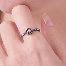 VARAM 써지컬316L스틸 엔틱 불교 절 실 만자반지