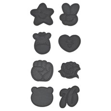 디심플 옷 패딩 수선 패치 스티커 8종 세트, 1개, 블랙 1세트