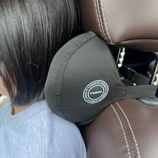 더앤모어 차량용 목쿠션 메모리폼 헤드레스트 목베개, 2개, 카본 블랙