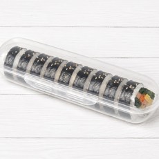 김밥 케이스 휴대용 국내 제조 김밥보관통 PP 도시락 트레이 스내지 월드, 투명, 4개