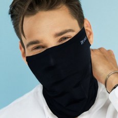 우노스 인콘트로 쿨스킨 멀티프 스포츠마스크, 잔줄 검정색, 1개