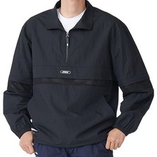 스프리스 남성 3단 배색 아노락 점퍼 블랙