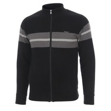 엘르 남성 캐주얼 블럭 배색 방풍 니트 집업 69959