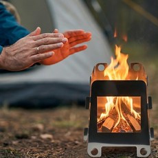 에쎔아일랜드 초경량 스테인리스 캠핑화로대 우드소토브, 1개