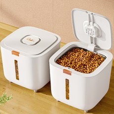 [티케이샵] 반려동물 대용량 사료통, 6L, 1개, 화이트, 6L