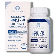 DnK 테아닌 트립토판 영양제 스트레스 해소 건강 보조제 잠안올때 수면 코르티솔 피로회복제, 60정, 1개