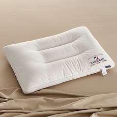 사베리아 5성급 호텔용 60수 순면 낮은베개 높이 6cm 충전재 마이크로화이버 솜, 화이트, 1개