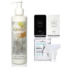 이탈왁스 후처리제 애프터 에멀젼 리타더250ml 피부진정 쿨링효과+바디스크럽5g+바디크림5g+브라질리언시트팩1매, 250ml, 1개
