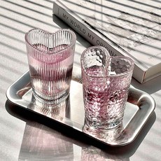 Odette 하트유리 맥주잔 양주잔 세트, 2개