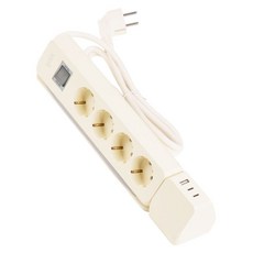 지클릭커 멀티마스터 롤플러스 고용량 4000W C타입 USB 멀티탭 4구 NB70PD, 크림베이지, 1개, 1.5m