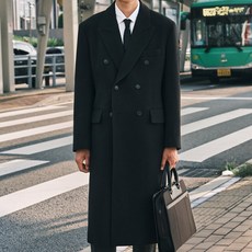 [STCO] 남성 더블 코트 오버핏 블랙