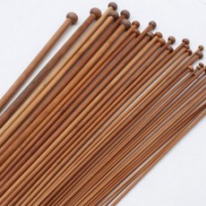짱패브릭 (18쌍)대나무꼭지바늘 대바늘(2.0~10mm) 뜨개바늘, 18개