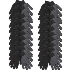 다용도 점박이 도트장갑 일반형, 20세트, 블랙