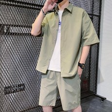 THE G&G반팔티 반바지 트레이닝 운동복 상하세트-BK