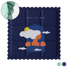 그게모지 강아지 반려동물 쿨매트 방석, 네이비, 1개