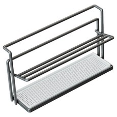 올라이프지 스텐 2단 텀블러 컵 건조대 물빠짐 컵선반, 1개, 블랙