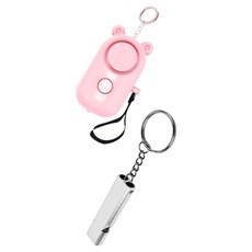 아네드 여성 호신용 휴대용 호루라기 경보기, 1세트, 파스텔 핑크