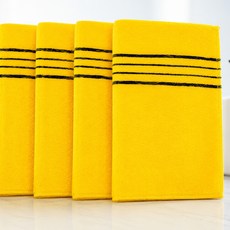 초강력 때수건 때타월 이태리타올 진짜 빅사이즈 때밀이타올 5개 한세트, 옐로우, 1세트, 5개입