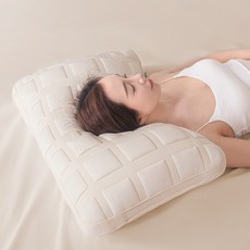 골드릭 도톰한 경추 숙면 호텔 꿀잠 솜 베개, 1개, 아이보리