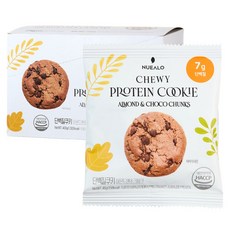누알로 꾸덕한 단백질 쿠키 아몬드 앤 초코 청크 맛, 1개, 400g