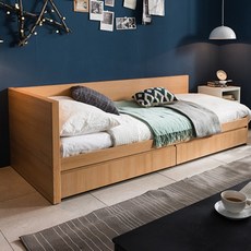 잉글랜더 크라운 수납 침대 소파베드 C타입(독립스프링 매트리스-멀티싱글 800), 내츄럴오크