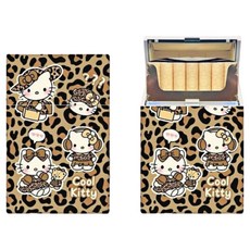 헬로키티 호피무늬 담배 케이스 20개입 수납 커플 선물용, 1개, 가는 담배 케이스