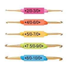 디심플 양쪽 뜨개질 바늘 코바늘 5종 세트, 1세트