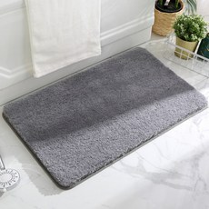HUIstore 빨아쓰는 호텔 욕실 발매트, 그레이