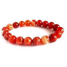 버드건강스토아 7월에탄생석 카닐리언 여성용 천연 빨간 8mm 팔찌, 1개