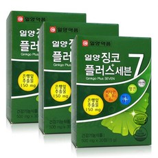 일양약품 징코플러스 은행잎추출물 기억력 혈행개선, 30정, 3개