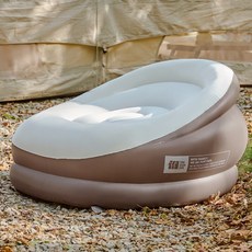 TANSTRIDER 에어소파 1인용 에어 캠핑소파 에어빈백 1인용에어소파 휴대용 에어베드 에어쇼파 에어침대 빈백 캠핑매트 야외 피크닉 해외여행 에어소파베드 침대, 베이지