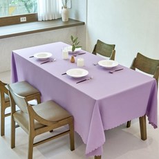 캐프마켓 구김방지 호텔 테이블보 식탁보, 1개, 6인(200 x 140 cm), 라벤더+퍼플