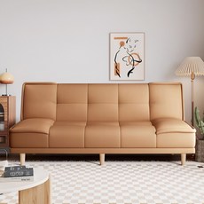 우리네 가구 접이식 소파침대 간이 1인용침대 3인용소파베드 L6, 오렌지