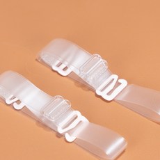 어깨끈 조정 투명 반투명 누드브라끈 (1cm x 39cm) 3개 한세트