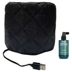 CNS월드전자 USB 전기 헤어캡 두피관리 전기모자 홈케어 세트+시투엠 캔디 스캘프토닉, 블랙, USB헤어캡+토닉(200ml)