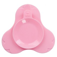 버즈 실리콘 흡착판 이유식매트, 핑크 4개, 4개