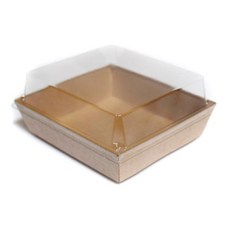 샐러드&샌드위치 정사각 저 크라프트(100개/SET), 1개, 100개입