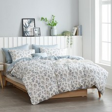 도아드림 프리스틴 모달면 이불커버, 화이트&블루