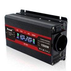 루앤 차량용 LCD 인버터 유사계단파 2000W 220V 60hz 한국형 KC인증, 블랙 용량 1500W 전압 24V, 1개 자동차용품/RV/아웃도어 반품 최저가 55,200원 로켓배송