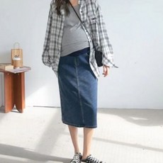 마더라이크 임산부 데님 스커트 임부복 치마