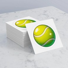 스포츠 티셔츠에코백열전사지1장+낱장도무송스티커30장 A4스티커 체험키트, 5개, 테니스공세트