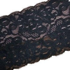 DKLACE-7088 / 자가드 스판 레이스 모음 / (폭 8cm 길이 1yd / 3yd / 5yd / 10yd기준), 5개, 블랙