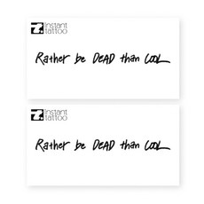 Dead Cool 紋身貼紙, 單一顏色, 1個