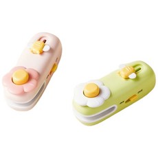 혼반홈 실링기 커팅기 밀봉기 냉장고 자석 비닐 봉지 충전식 가정용 2IN1실링+커팅 2개, 핑크 + 그린, 1세트