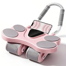 AB 슬라이드 무소음 코어 복근운동기구 리바운딩 뱃살 홈트 롤아웃 롤러 기립근 코어 전신 운동, Pink, M01