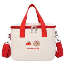 키라엘 유모차 걸이용 이유식 보냉백 다용도 가방, 체리레드