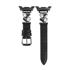 오르몽트 갤럭시워치8 클래식 하트 가죽 스트랩 레더 시계줄 밴드 40mm 44mm 46mm, 1개, 블랙 1개, 블랙