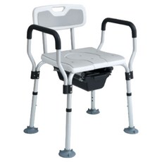 [인파로]미국 FDA 등록된 의자형 간이 변기 노인 환자용 목욕의자 겸용 좌변기 높이조절 이동 화장실 GAM-012T, 상세페이지 참조, 1개